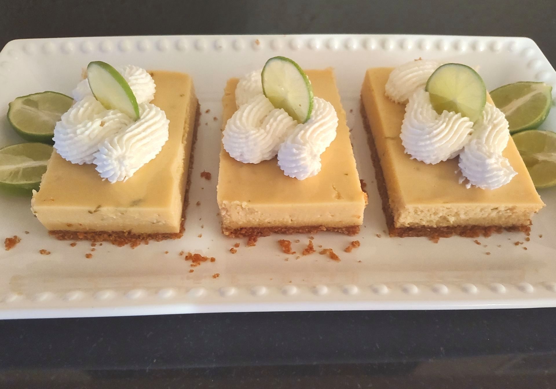 Chez Panise Key Lime Squares on a plate