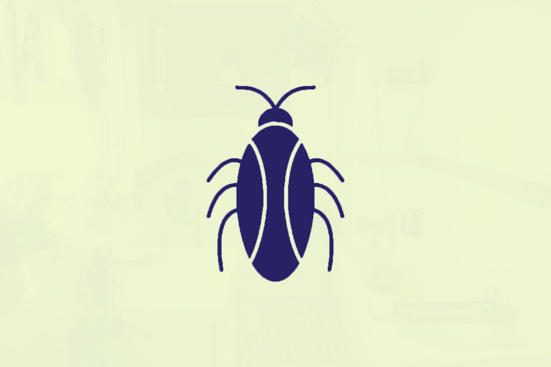 A Cockroach Icon On A Green Background In A Living Room - Dayton, OH - APRPC
