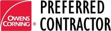 Owens Corning Preferred Contractor logo with red and white branding