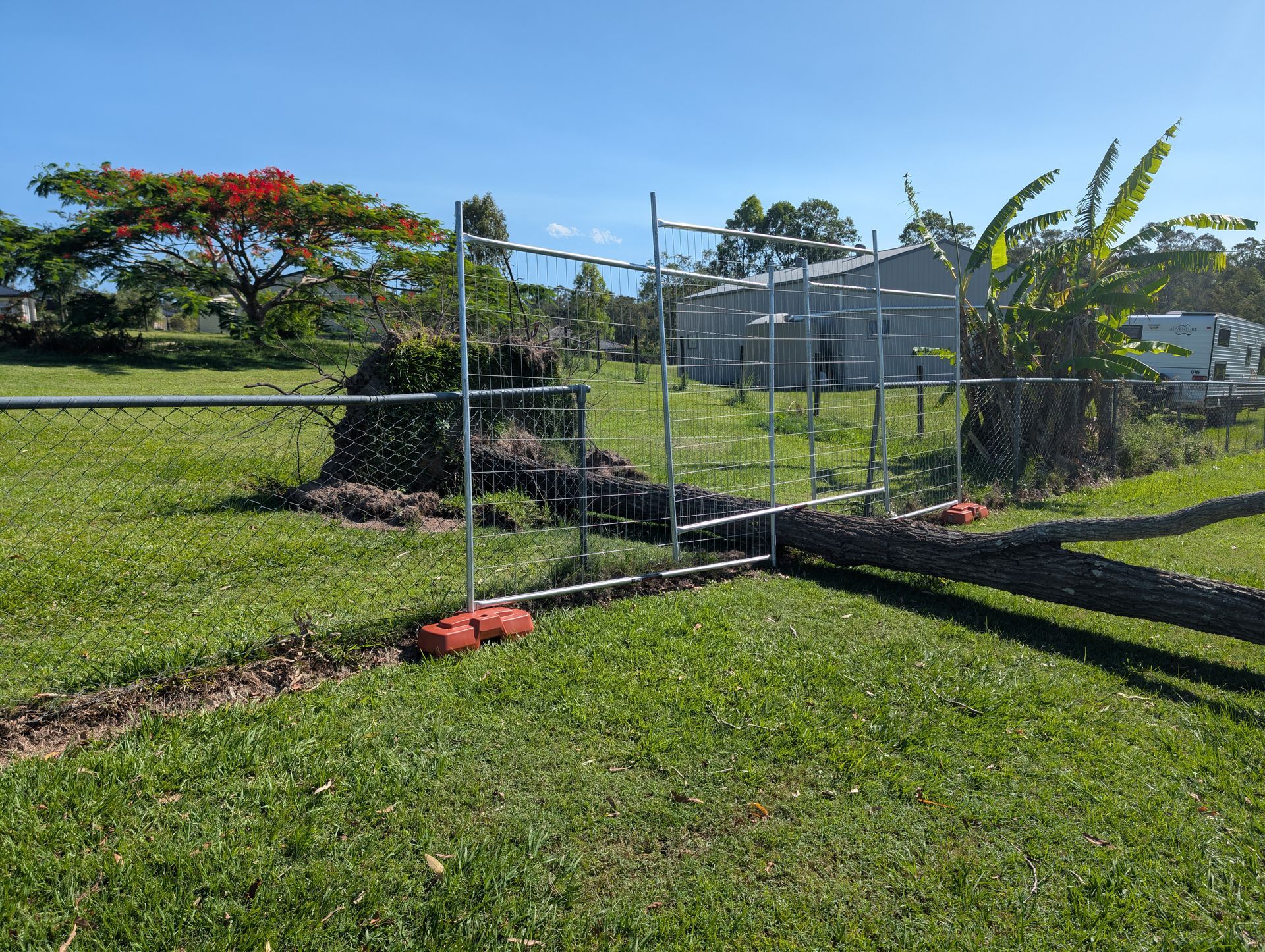Metal Garden Trellis Beside a Grassy Yard — Tuff Fencing in Caboolture, QLD