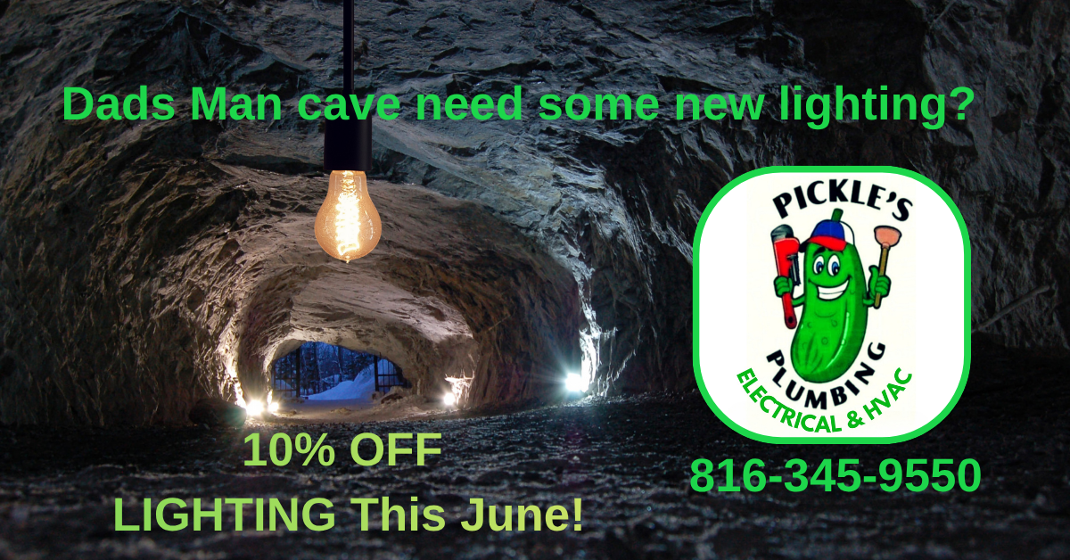 Green HVAC Services ad with mascot, inspection offer, and phone number on blue background