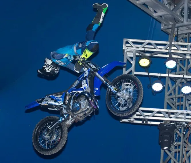 A Motorcycle Rider Performing Stunts at Circus — Blatherskite Park in Ilparpa, NT