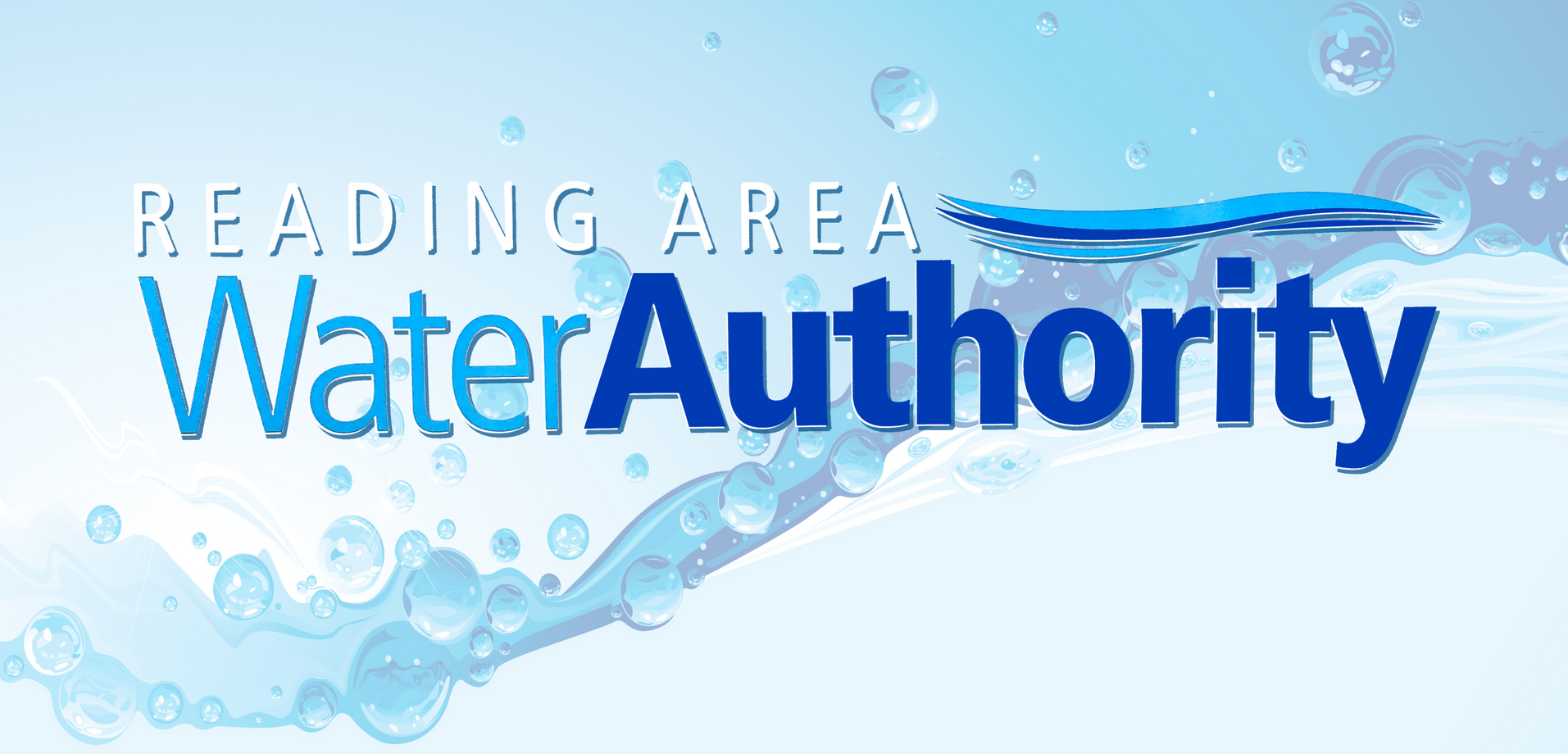 Reading Area Water Authority logo with water droplet graphics.