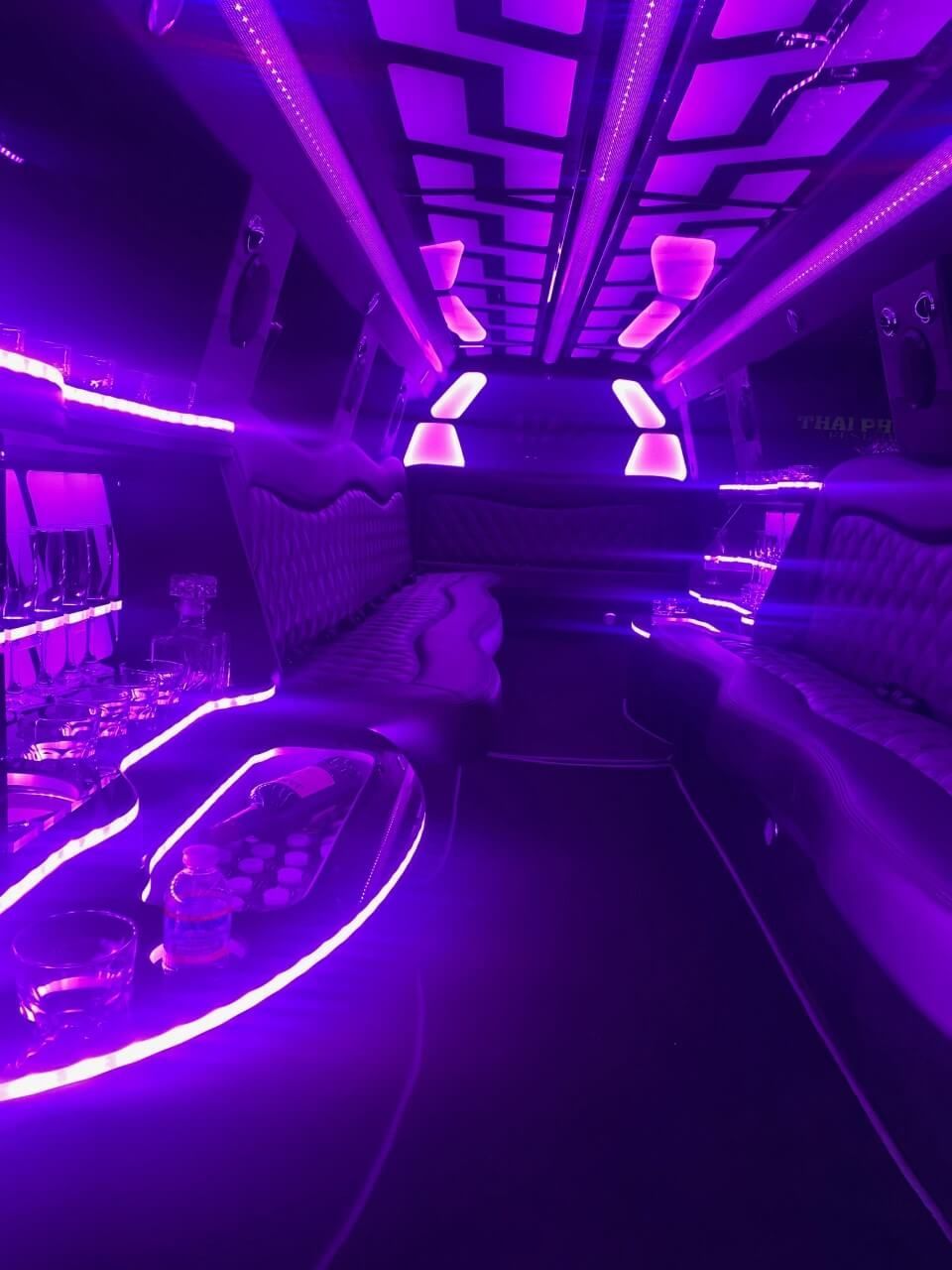 black Cadillac Escalade limousine rental service Fresno CA