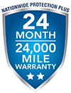 Pronto Nationwide Protection Plus 24-month / 24,000-mile warranty badge | AMPM Automotive
