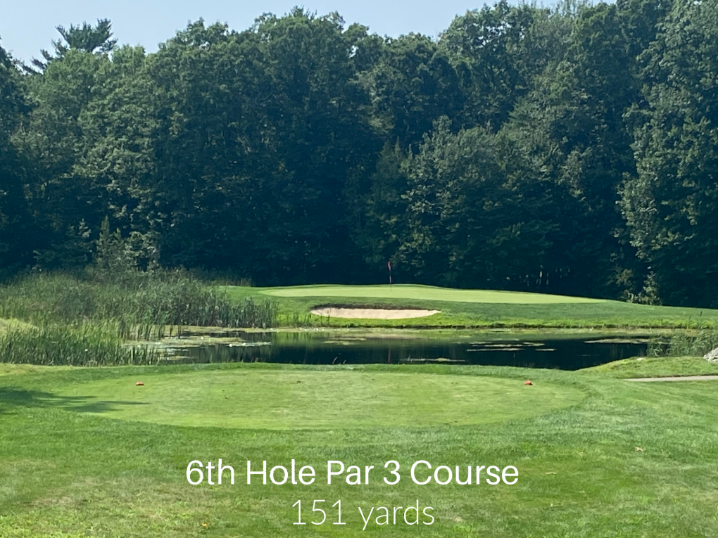 The 6th hole par 3 course is 151 yards