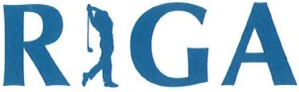 Riga is written in blue on a white background