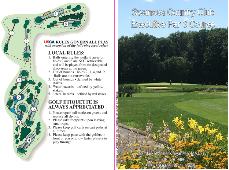 A swansea country club executive par 3 course brochure