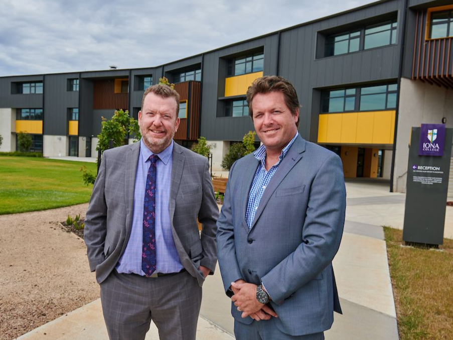 Principal Damian McKew and Business Manager Tom Harriot 