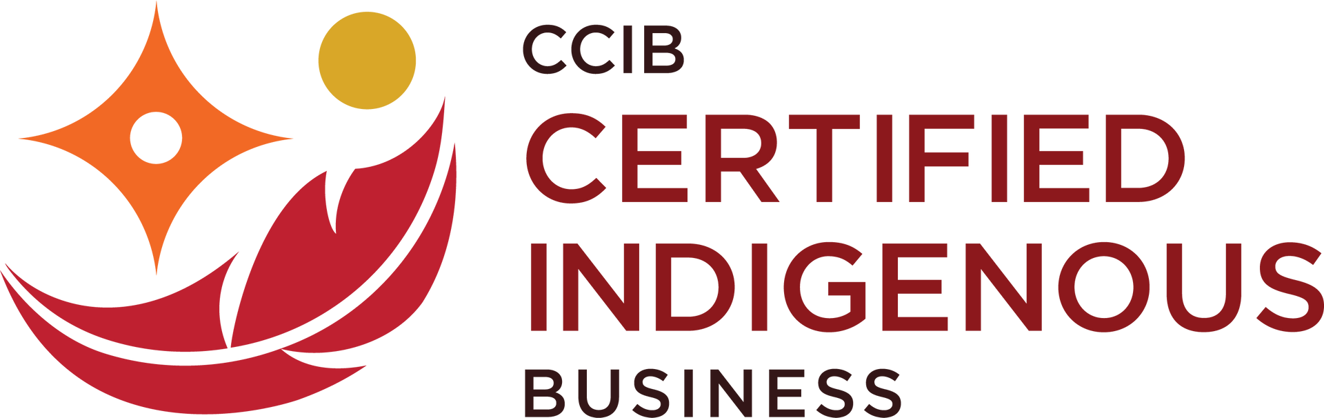 A logo for a certified indigenous business.