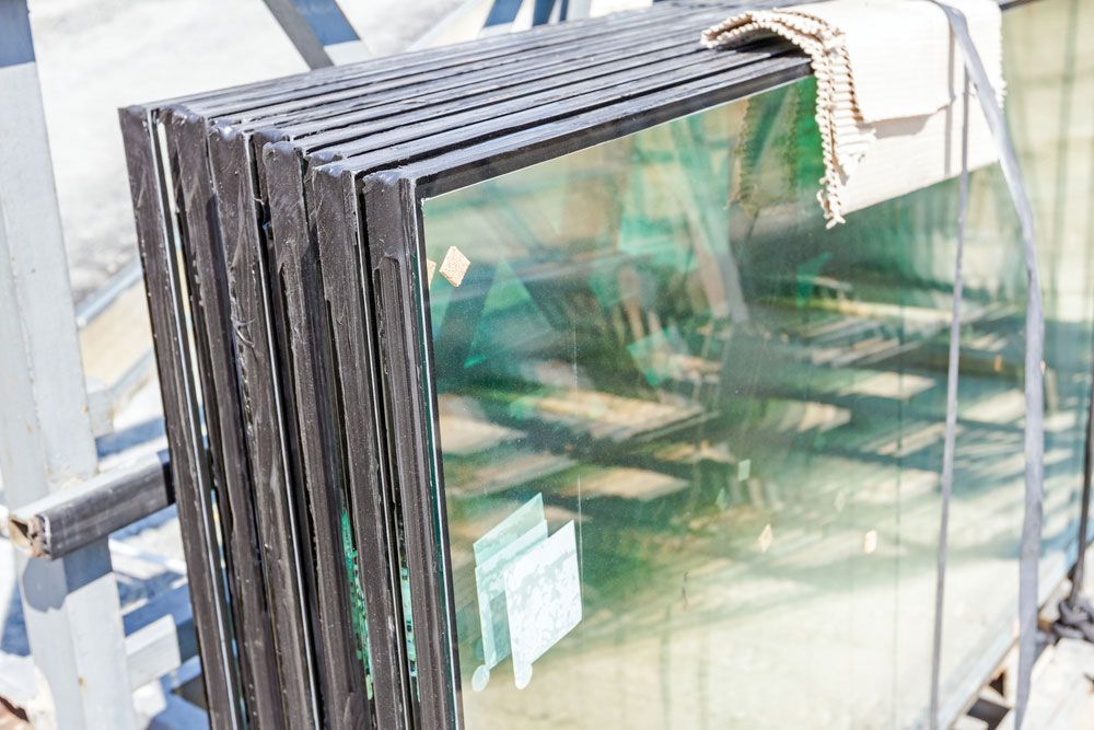 Double glazed glass window stacked — Double Glazed Windows in Tamworth, NSW