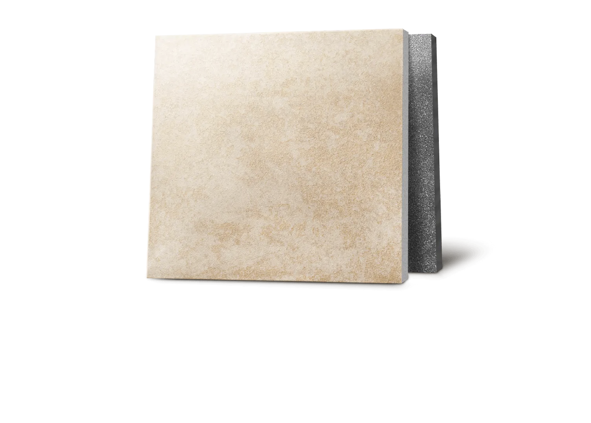Two tiles are stacked on top of each other on a white background.