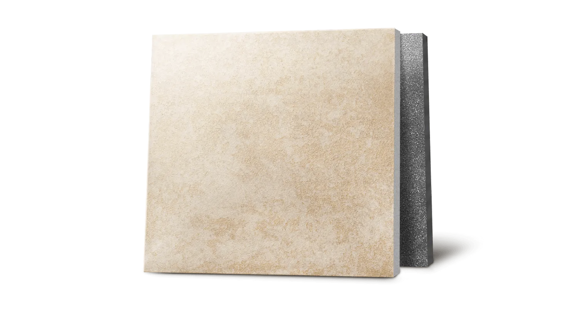 Two tiles are stacked on top of each other on a white background.