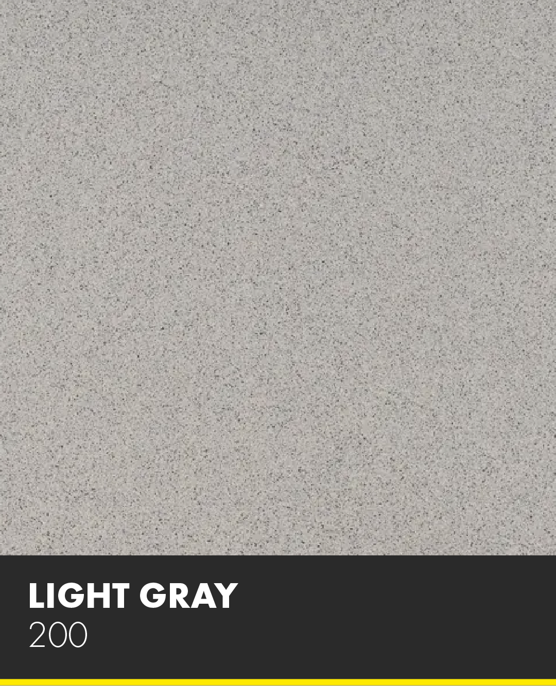 A close up of a light gray tile with a yellow border.