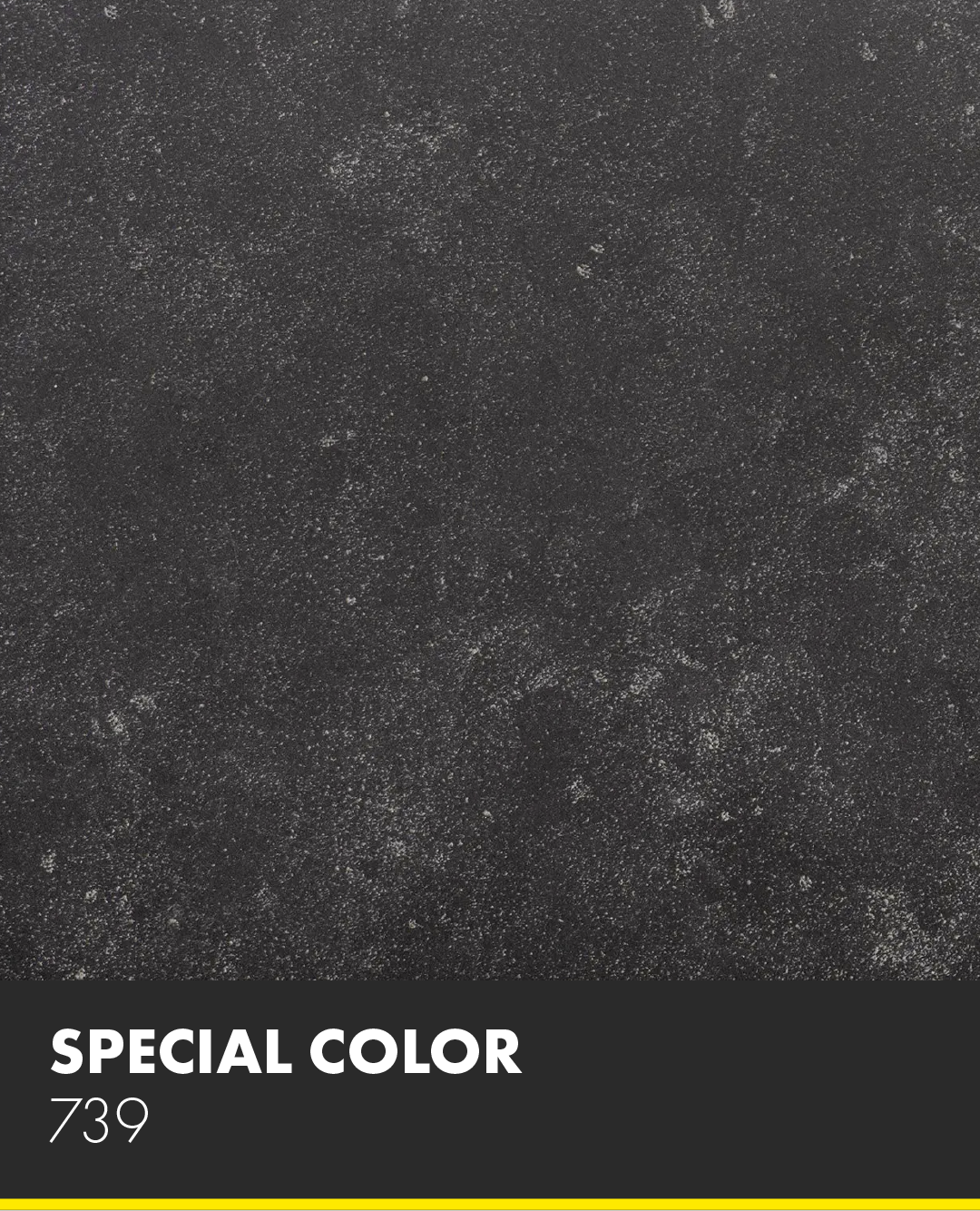 A picture of a black tile that says special color on it