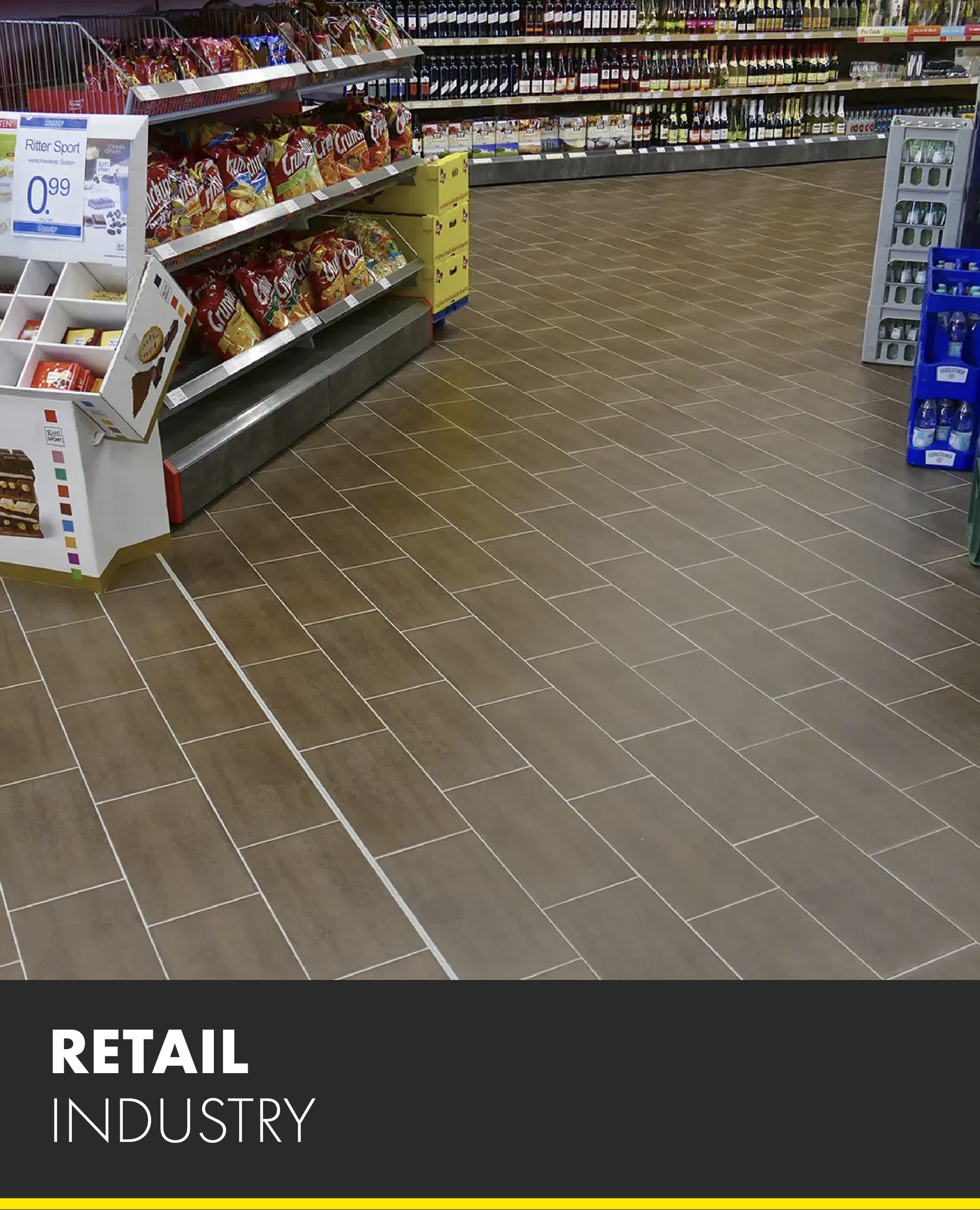 A picture of a store with the words retail industry on the bottom