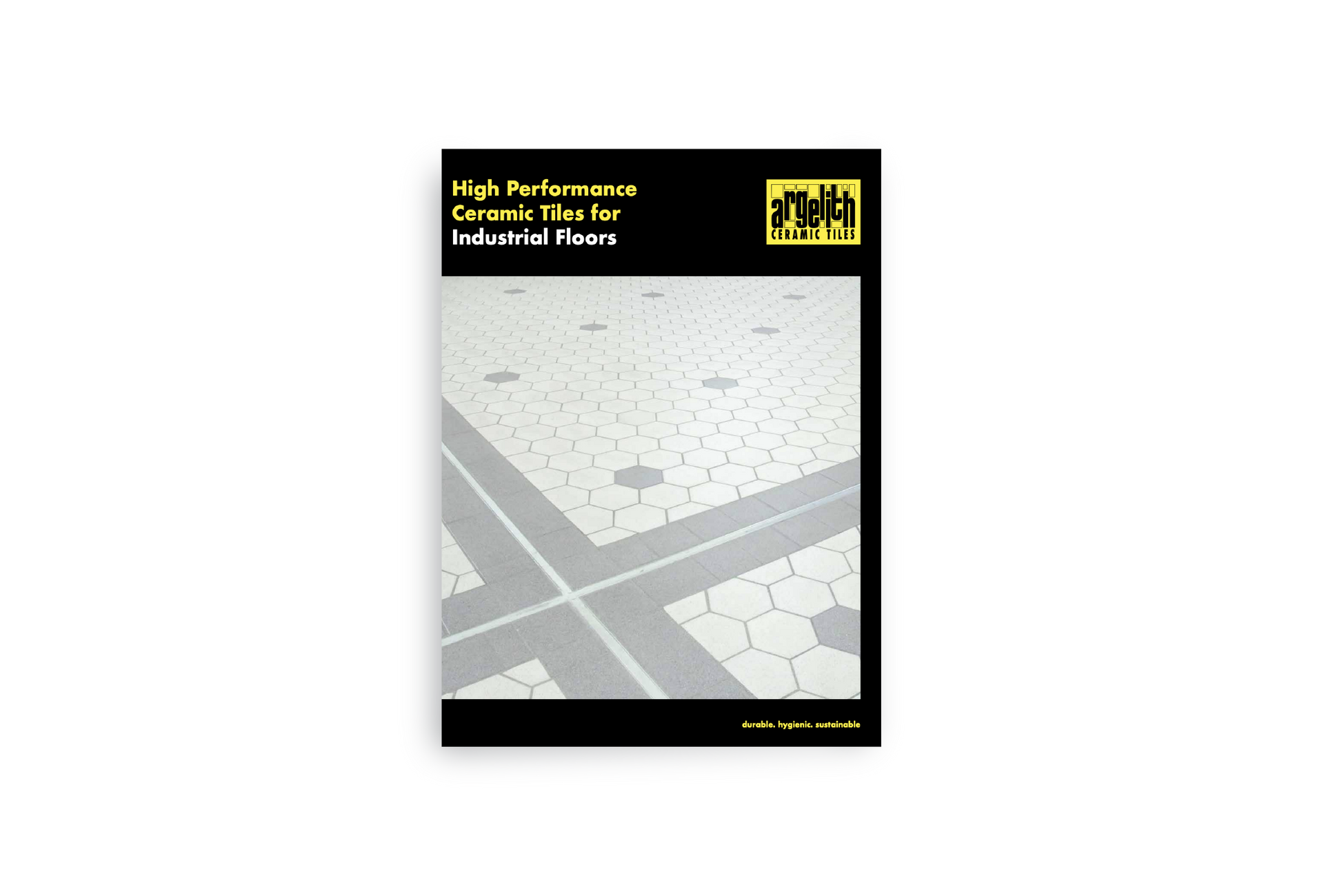 A brochure with a picture of a tiled floor on it