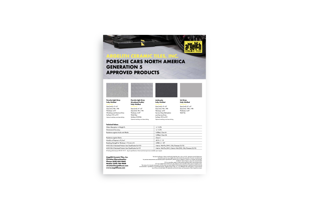 A brochure for porsche cars north america on a white background.