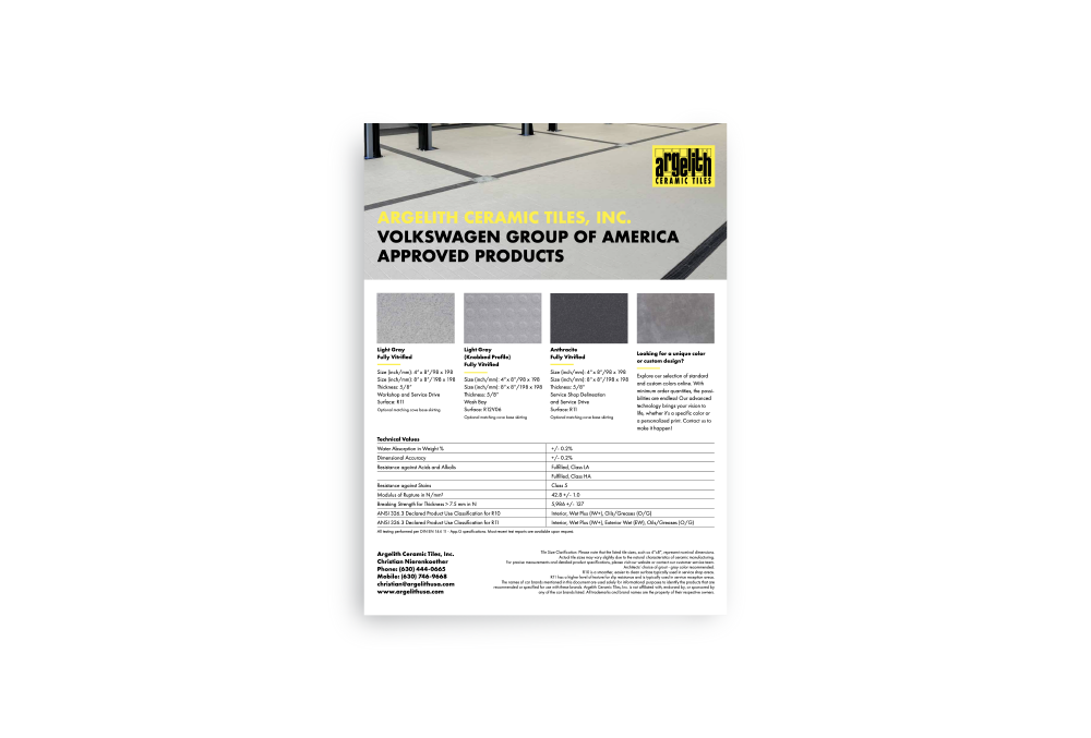 A brochure for the volkswagen group of america on a white background.
