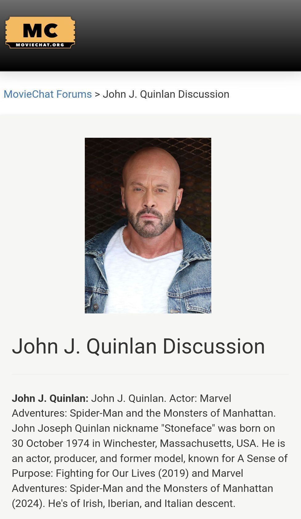 Actor John J. Quinlan 
