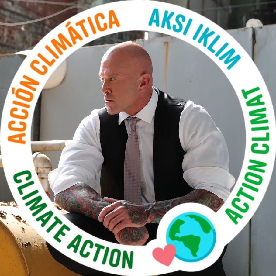 Actor John Stoneface Quinlan Climate Action 2023