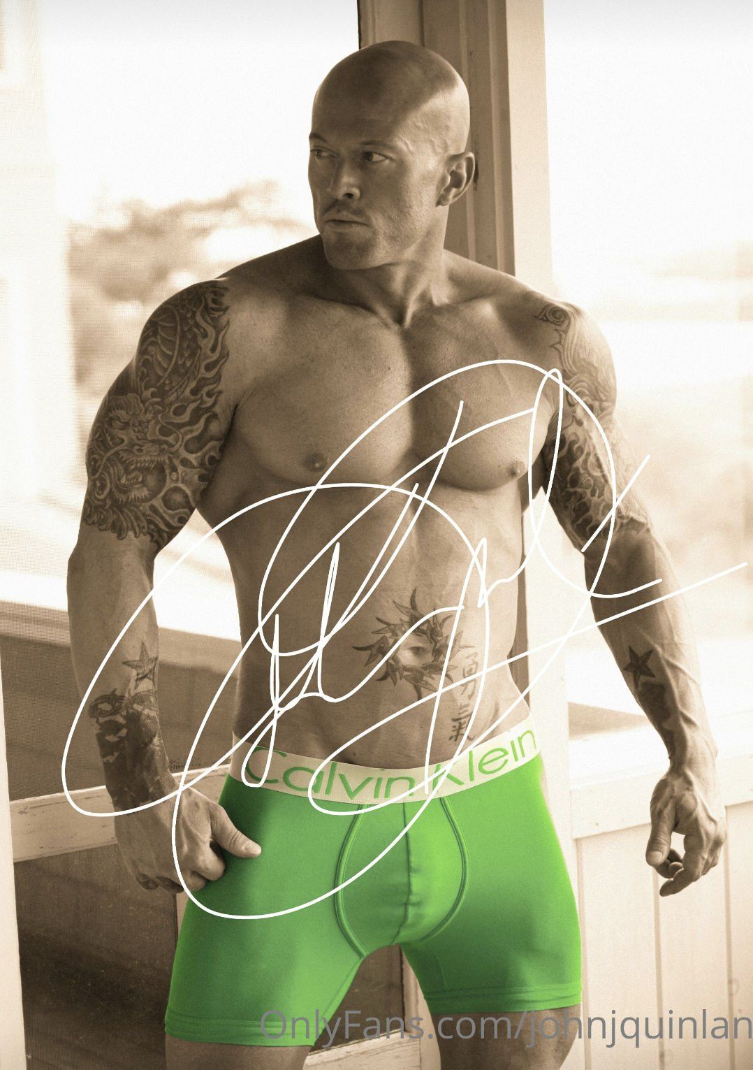 John Quinlan in Calvin Klein 8x10 Autograph