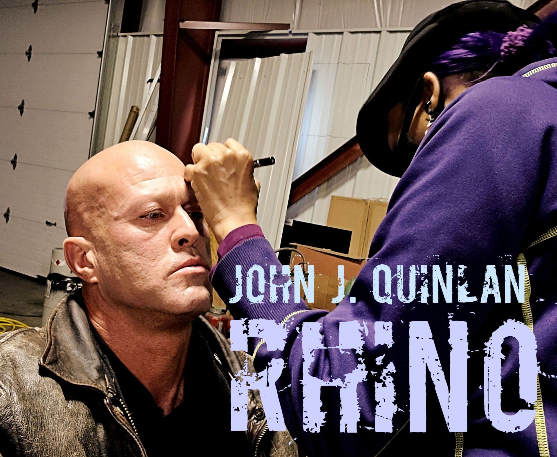 John J. Quinlan Stoneface on Set as Marvel Rhino @ Spider-Man MOM