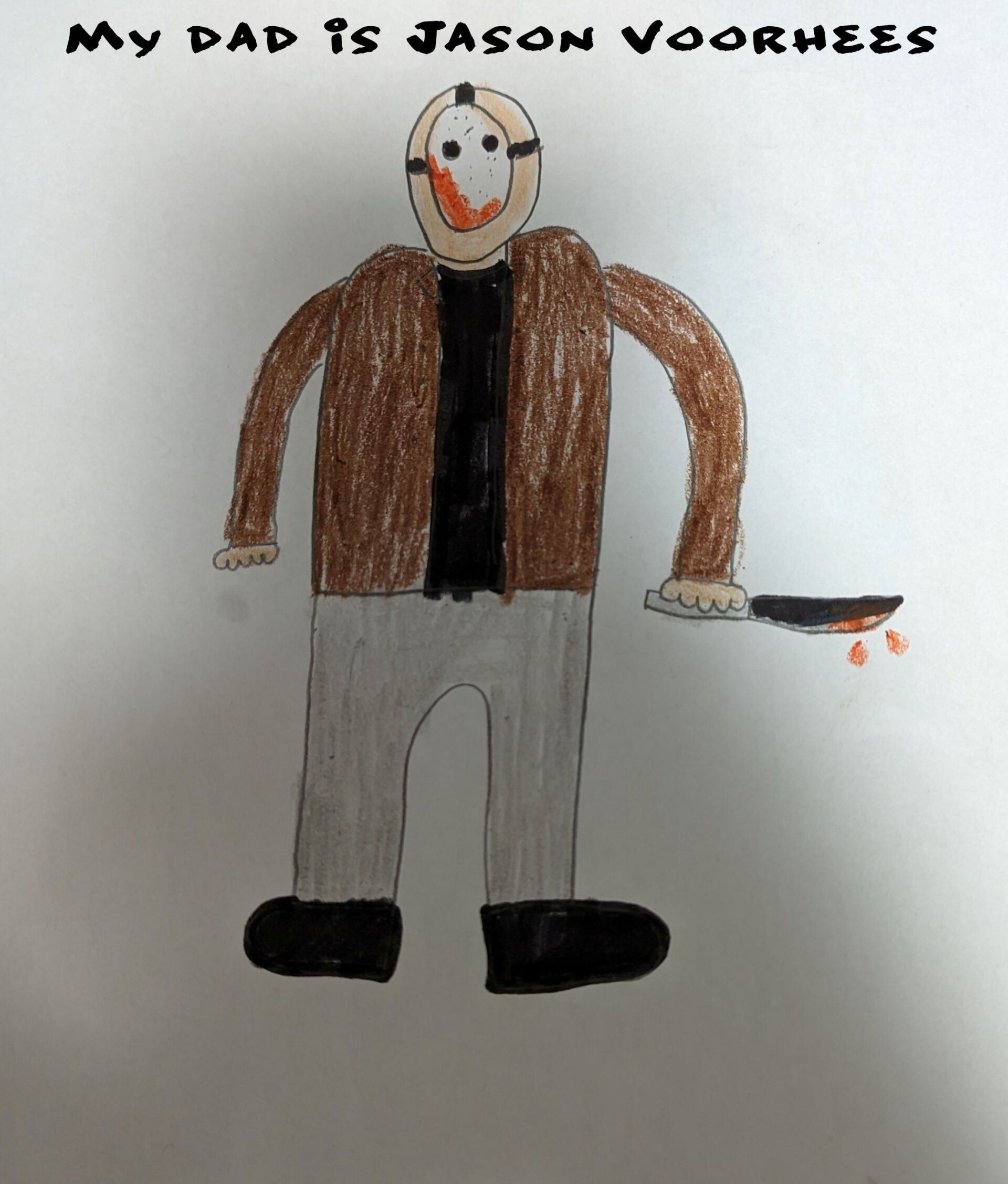 My dad John Quinlan as Jason Voorhees by Cole