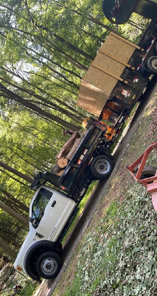 Pickup Truck With Logs — Hudson Valley, NY — Bastian Lawn and Landscape
