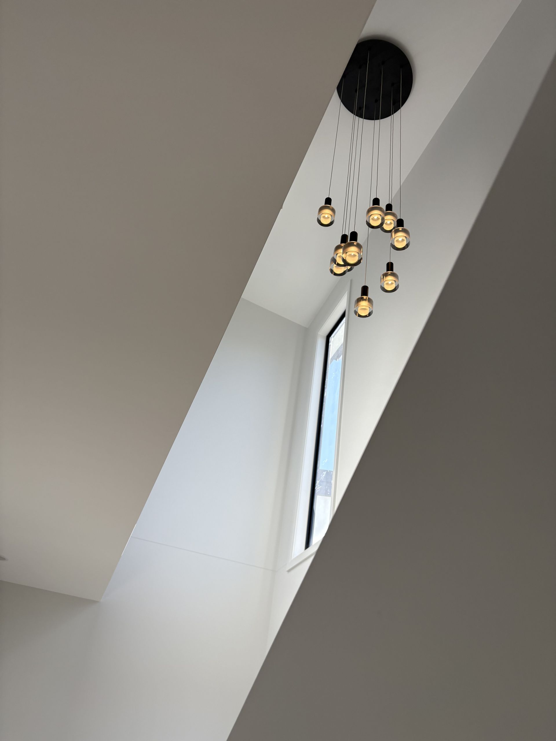 Modern Chandelier With Spherical Lights — Intolec Electrical in Tweed Heads, NSW