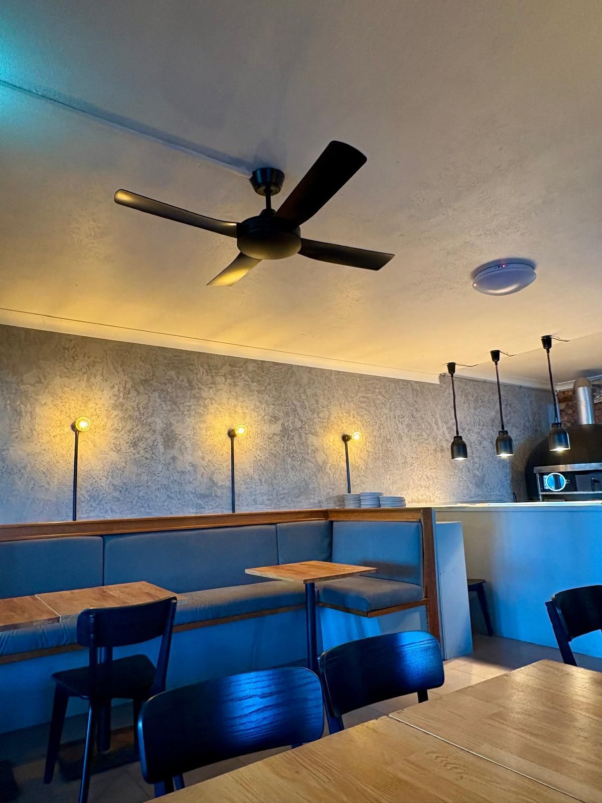 Interior View of a Cafe With a Ceiling Fan — Intolec Electrical in Tweed Heads, NSW