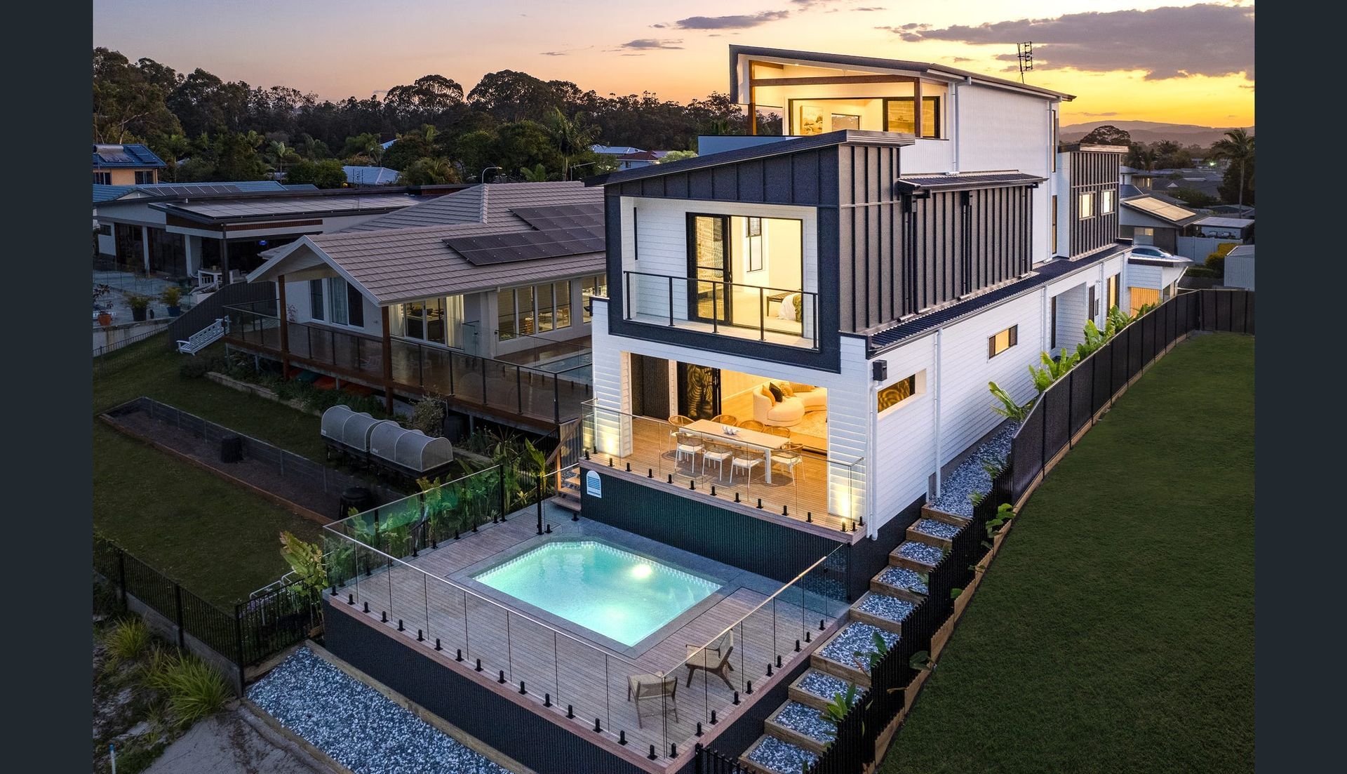 Modern White House With a Pool — Intolec Electrical in Tweed Heads, NSW
