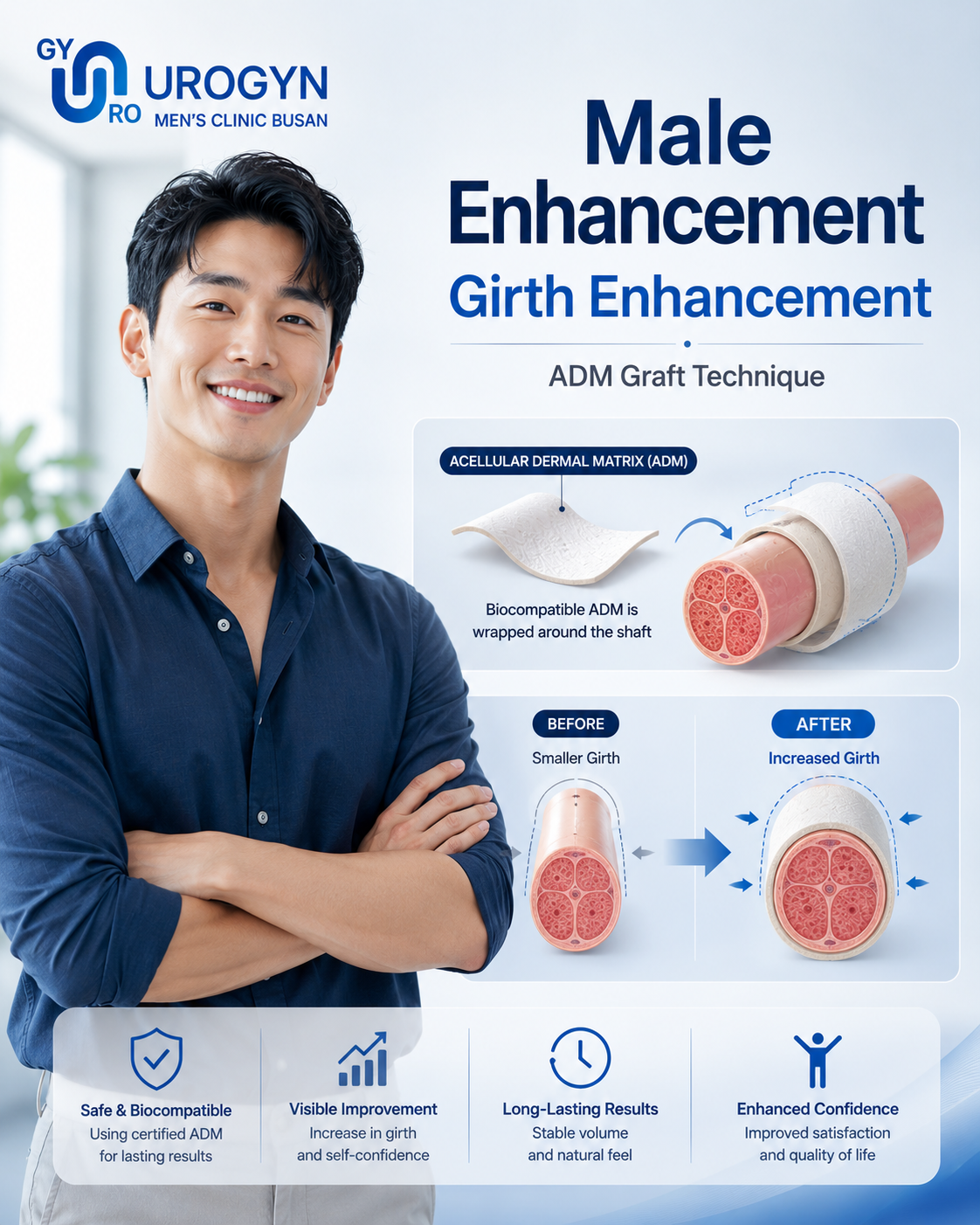 Penis enlargement and girth enhancement at Urogyn Men's Clinic Busan Seomyeon