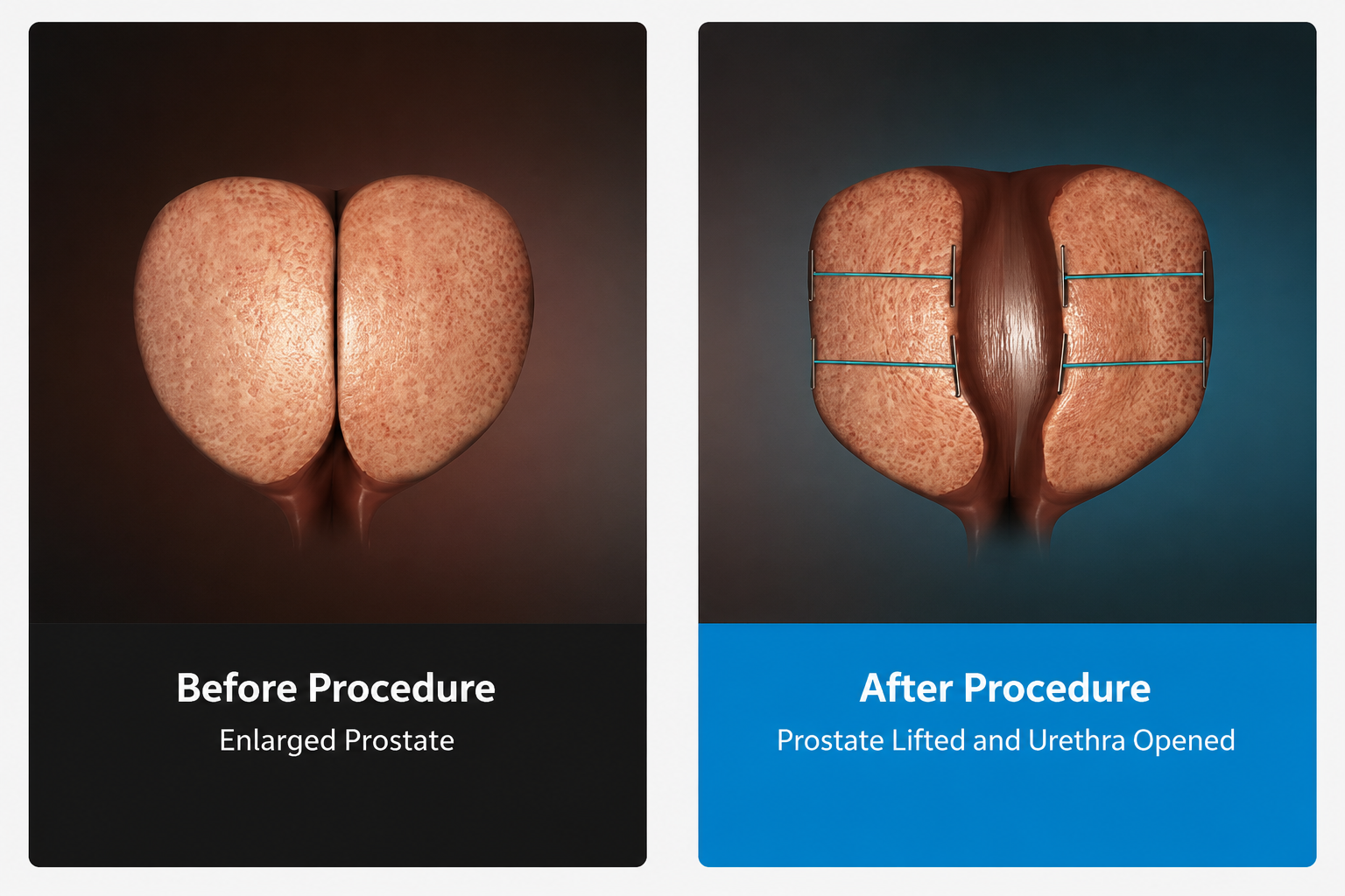 UroLift implant mechanism — how the prostate is held open at Urogyn Busan