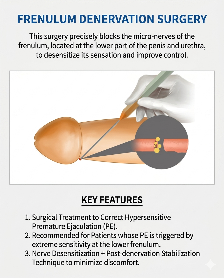 Frenular nerve block procedure at Urogyn Men's Clinic Busan Seomyeon