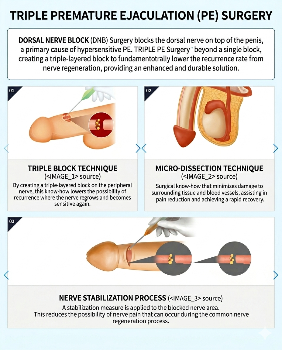 Triple PE Surgery procedure at Urogyn Men's Clinic Busan Seomyeon