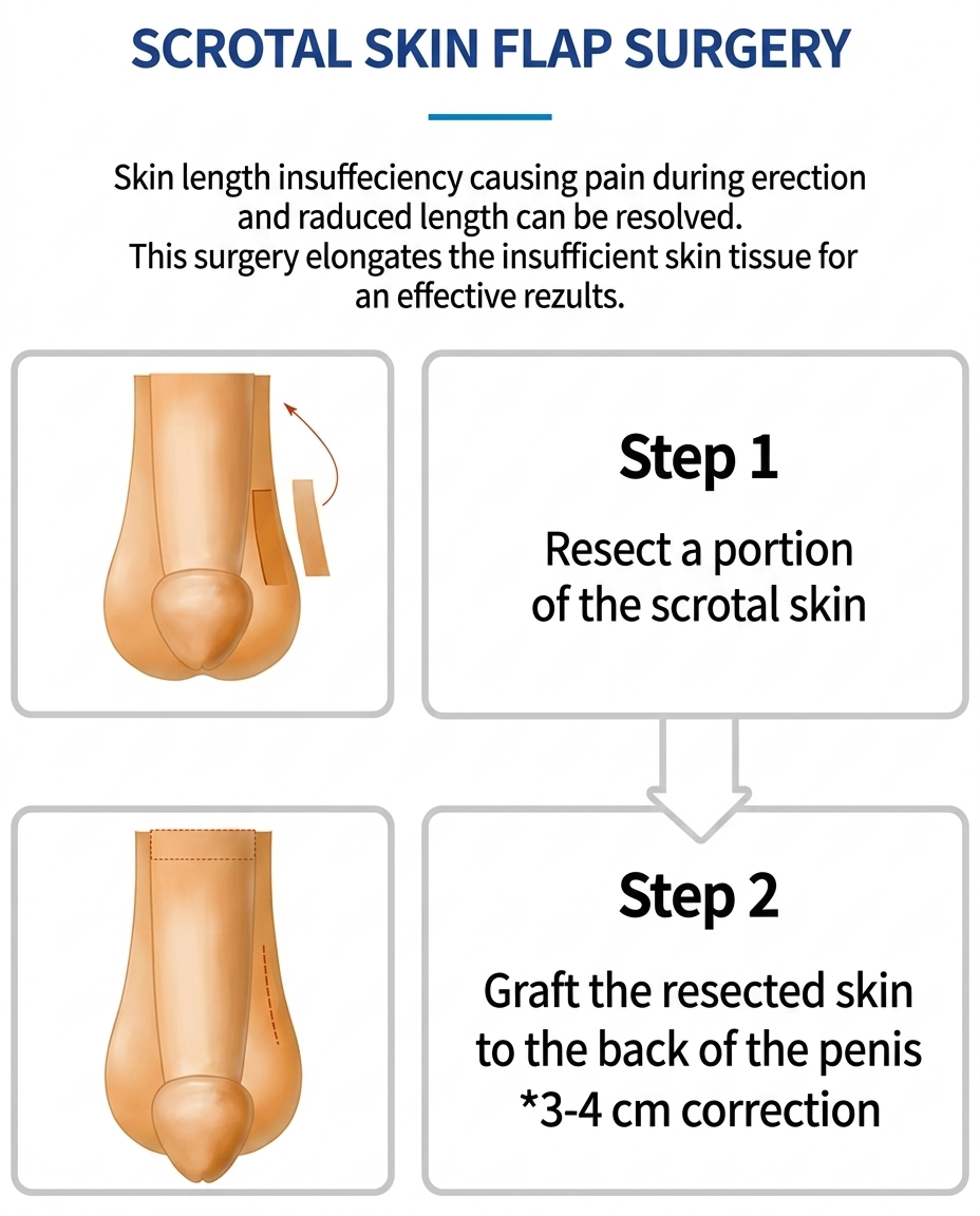 Scrotal flap surgery procedure at Urogyn Men's Clinic Busan Seomyeon
