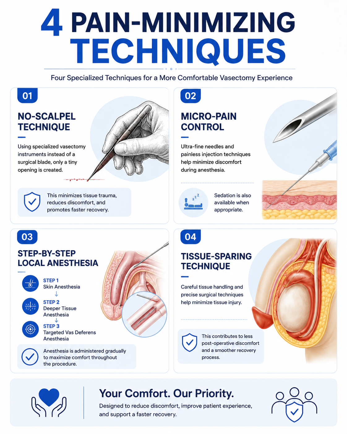 Four pain-minimizing techniques for no-scalpel vasectomy at Urogyn Men's Clinic Busan Seomyeon