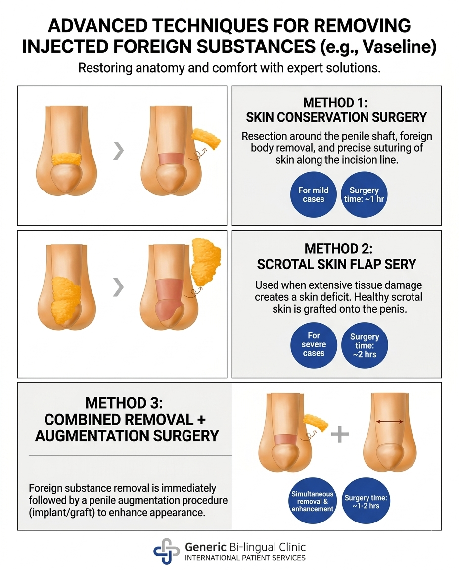 Vaseline and foreign-body removal surgical method at Urogyn Men's Clinic Busan Seomyeon