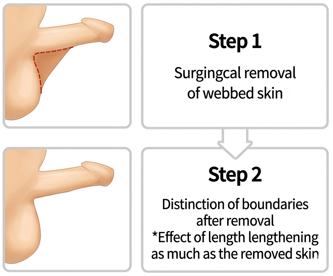 Penoscrotal webbing correction surgical procedure at Urogyn Men's Clinic Busan Seomyeon