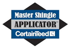 Master Shingle Applicator CertainTeed logo in blue and black