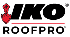 IKO RoofPro logo with red roofer icon and black text on white background