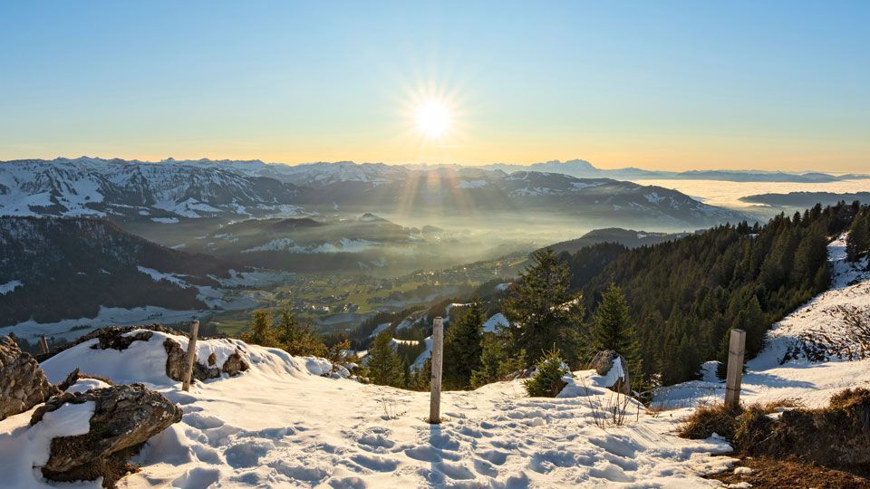 Sonneruntergang im Bregenzerwald