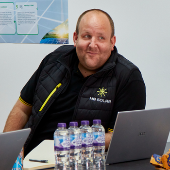 Photo of Darren Smith of MB Solar.