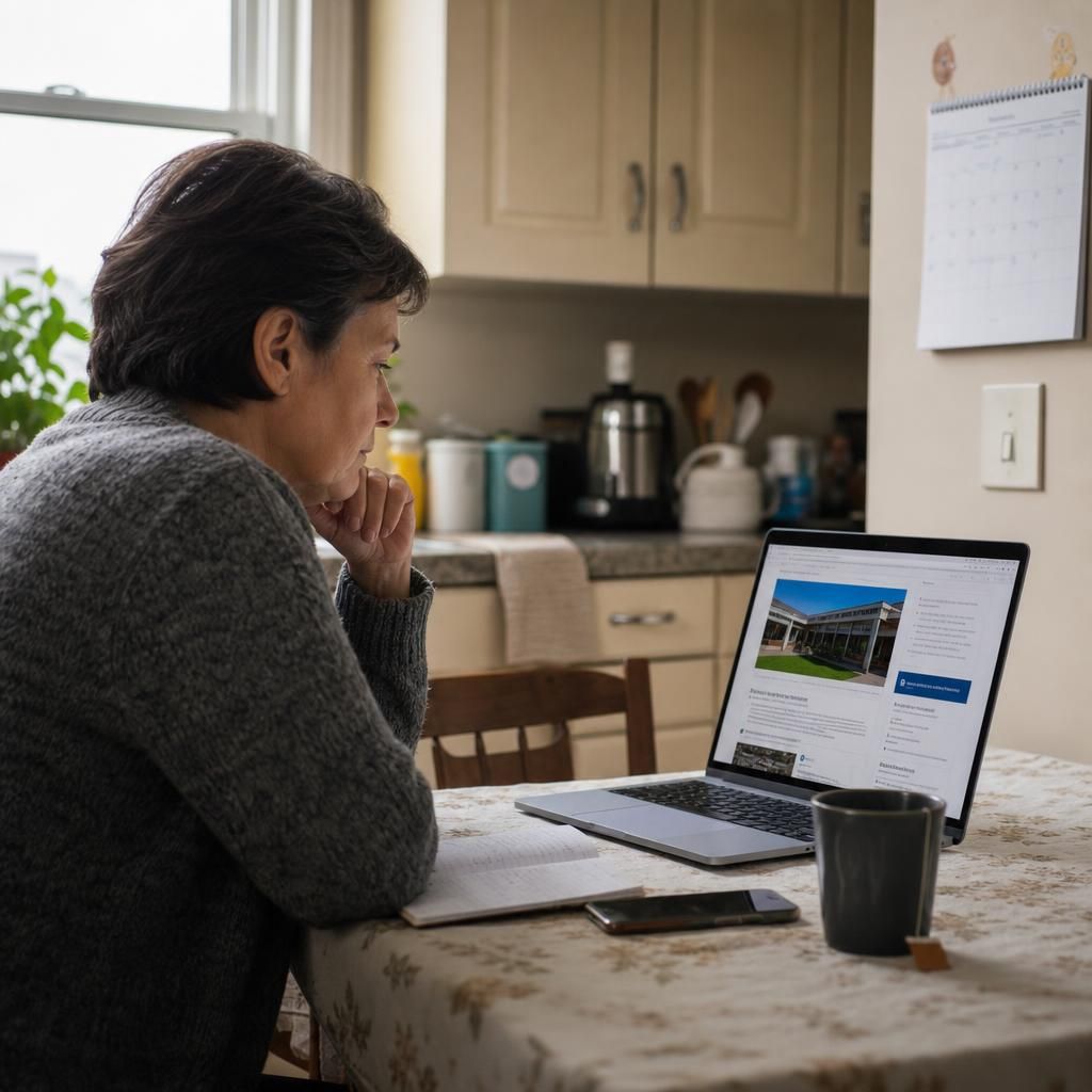 Patient booking private endoscopy on hospital website