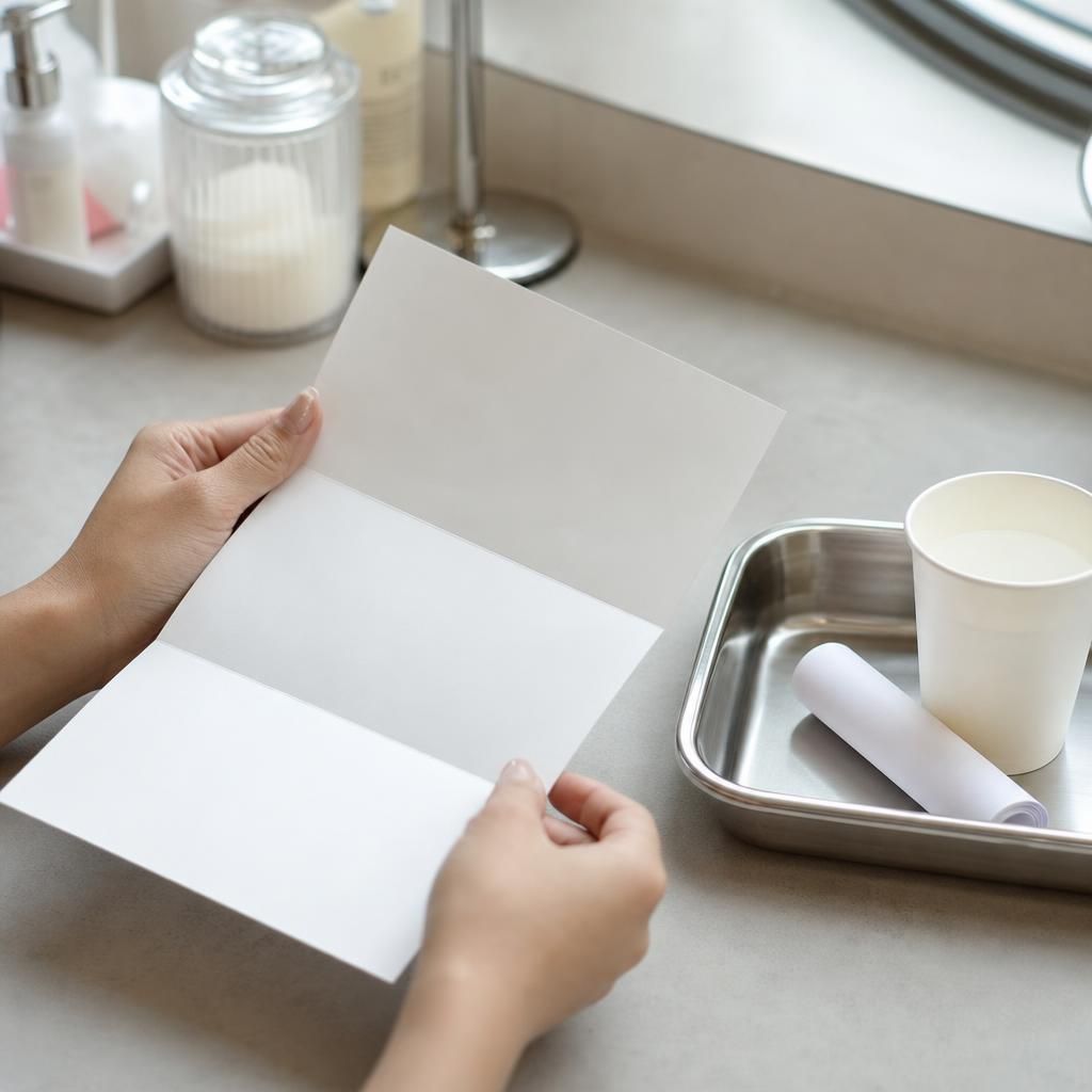 Hands holding a clinic price sheet and consent form