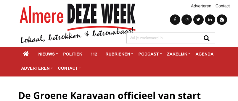 De Groene Karavaan officieel van start