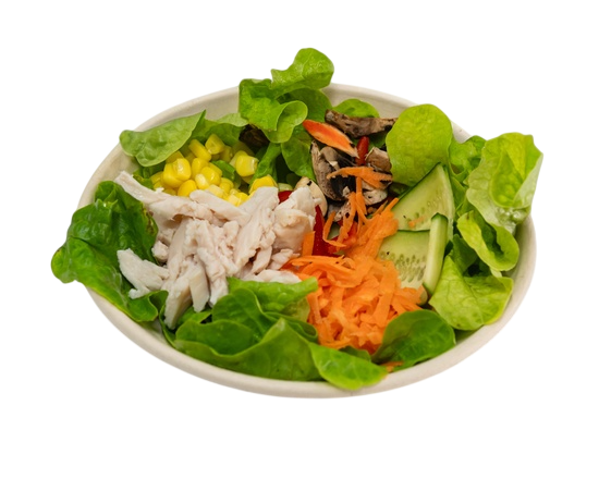 Salad Bowl with Shredded Chicken, Corn, Carrots — Henri's Wodonga Bakery in Wodonga, VIC