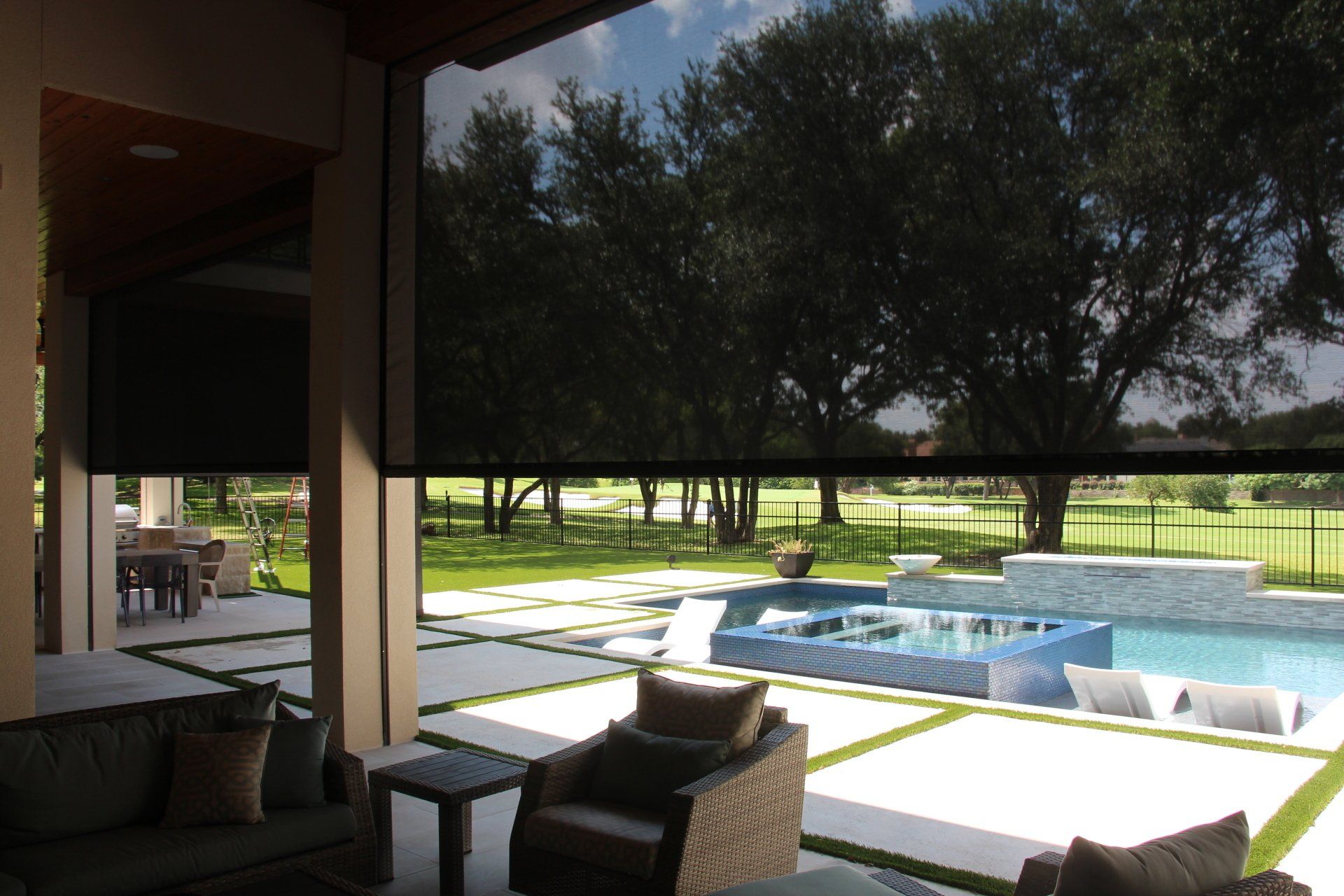 living room retractable screens