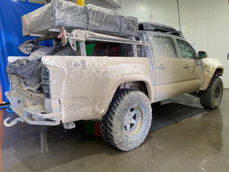 Calgary winter salt removal at a self car wash bay